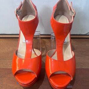 Jimmy Choo Vibrant Orange Heels